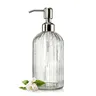 Distributeur de savon en verre transparent pour salle de… – vue 1