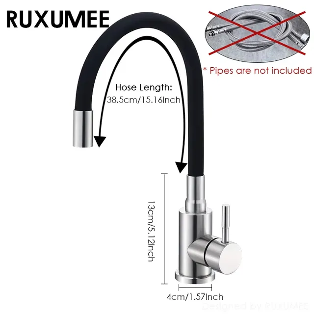 Robinet de cuisine Flexible rotatif à 360 degrés en… – vue 4