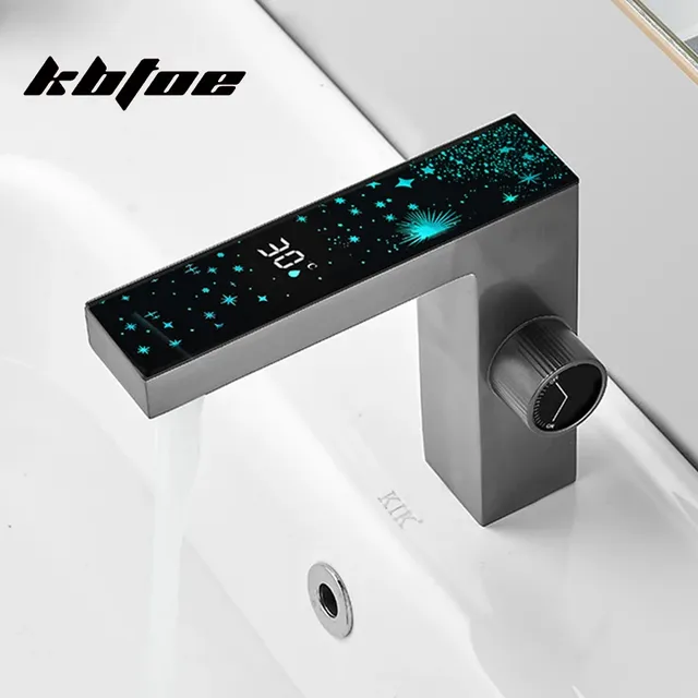 Robinet mitigeur intelligent gris pistolet