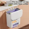 Poubelle murale rabattable pliable compacte plastique… – vue 5