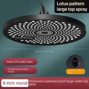 9/10 pouces 360 ° Pommeau de douche de pluie pivotant, Booster de pression interne, douche de pluie au plafond, salle de bains, pomme de douche murale réglable 9/10 pouces 360 ° Pommeau de douche de pluie pivotant, Booster de pression interne, douche de pluie au plafond, salle de bains, pomme de douche murale réglable