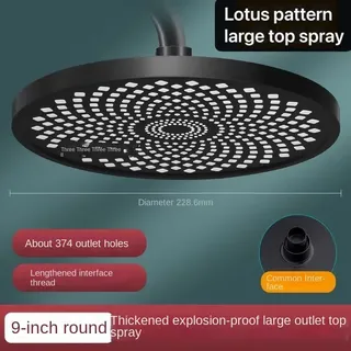 9/10 pouces 360 ° Pommeau de douche de pluie pivotant