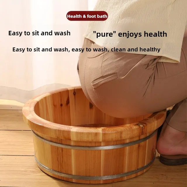 Bassin de bain en bois à bords arrondis pour enfants et… – vue 4