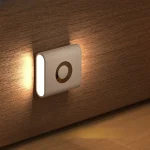 Capteur de mouvement lumière LED Type C Rechargeable sans fil veilleuse pour chambre escalier couloir éclairage intérieur placard lumière