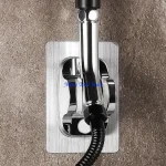 connecteur coudé douche cent trente cinq degrés inoxydable réglable anti fuite mural chromé support flexible main douchette compact résistant corrosion