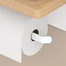 Porte-papier mural en aluminium blanc avec étagère – vue 5