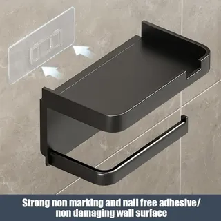 Porte papier toilette mural tablette multifonction adhésif…