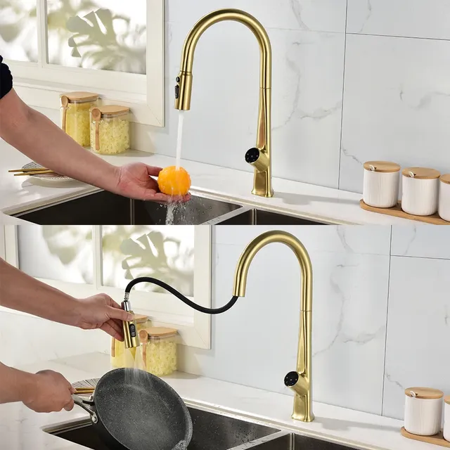Robinet d'évier de cuisine à capteur de luxe moderne – vue 3