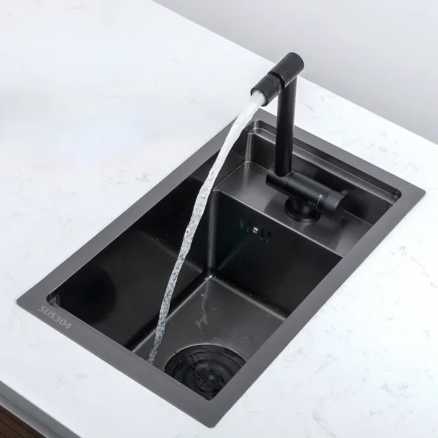 Évier cuisine rectangulaire bac unique inoxydable SUS304…