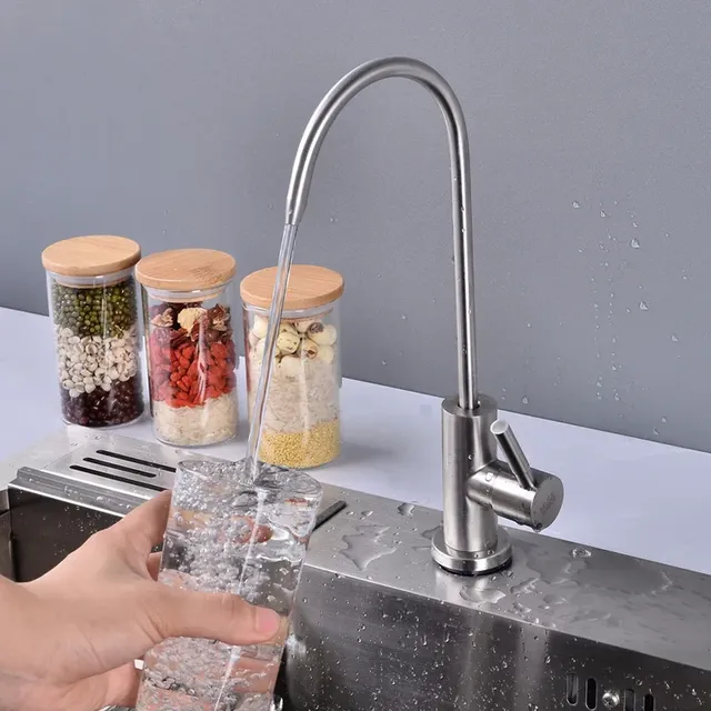 Robinet mitigeur cuisine bec col cygne monotrou levier… – vue 3
