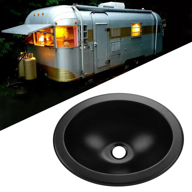 Lavabo RV grande capacité 304 rond en acier inoxydable… – vue 2