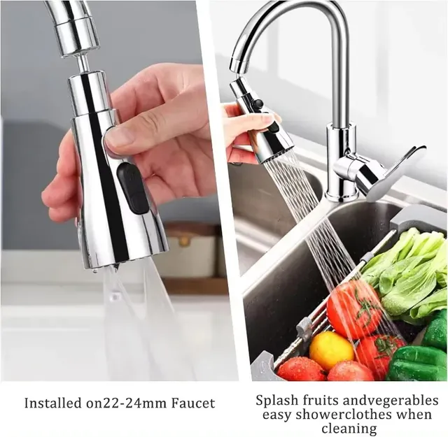 Rallonge robinet extensible escamotable pommeau chromé… – vue 4