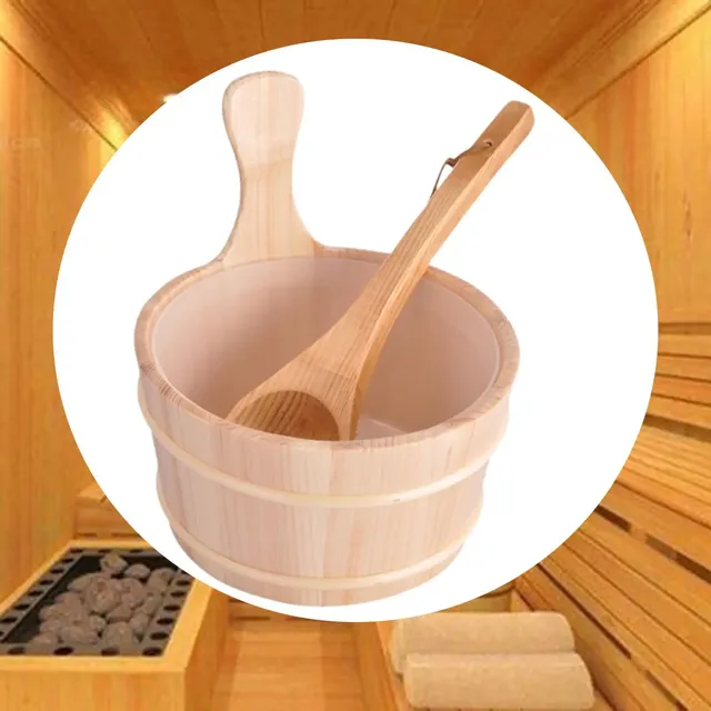 Seau de Sauna 4L avec louche – vue 5