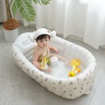 Ins – baignoire gonflable pour enfants, dessin animé manuel, bain pour bébé, piscine intérieure pour enfants, produits de douche portables pour nouveau-nés