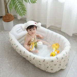 Ins – baignoire gonflable pour enfants, dessin animé manuel, bain pour bébé, piscine intérieure pour enfants, produits de douche portables pour nouveau-nés