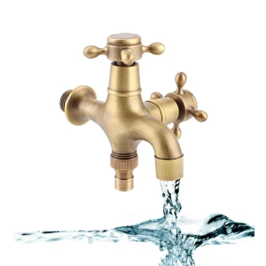 Petit robinet de piscine rétro en laiton Antique, montage mural, robinet de jardin extérieur décoratif, Machine à laver, vadrouille, robinets de WC d’eau froide Petit robinet de piscine rétro en laiton Antique, montage mural, robinet de jardin extérieur décoratif, Machine à laver, vadrouille, robinets de WC d’eau froide