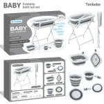 Support de baignoire pliable pour nouveau-né, table de bain pour bébé, ensemble de baignoire, piste op gratuite