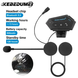 BT12 étanche Moto Bluetooth casque casque sans fil mains libres…