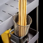 Porte-baguettes en acier inoxydable, organisateur de couverts, égouttoir à ustensiles, Cage à baguettes ronde, fourchette cuillère, rangement de couverts, support de séchage