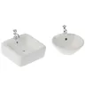 Lavabo miniature céramique blanc brillant carré arrondi… – vue 2