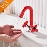Robinet lavabo mélangeur double poignées rétro moderne… – vue 5