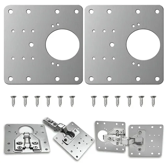 Kit de plaque de réparation de charnière d'armoire – vue 2