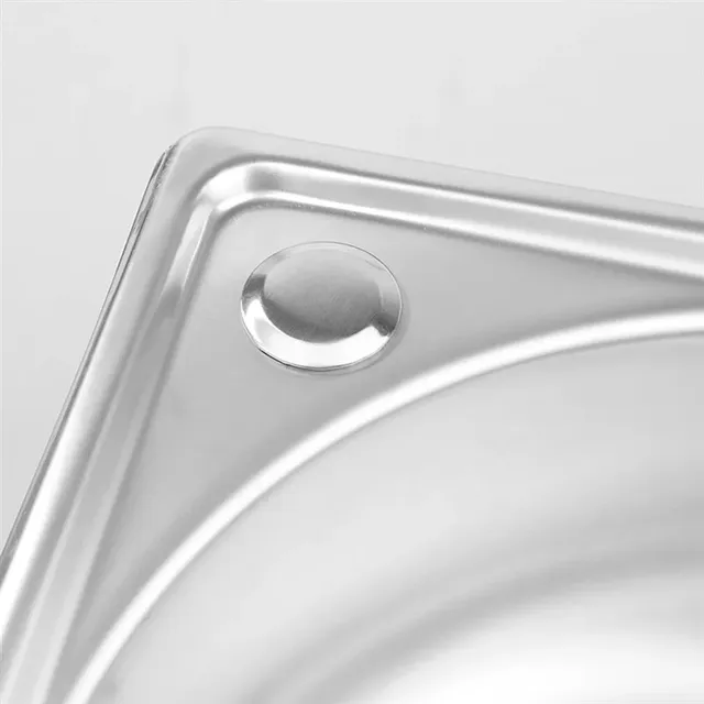 Évier de cuisine doux Triangle en acier inoxydable – vue 2