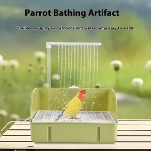 Baignoire automatique pour oiseaux, boîte de douche, robinet de circulation, lavabo de douche pour perroquets, baignoire polyvalente pour oiseaux, fournitures de nettoyage pour oiseaux