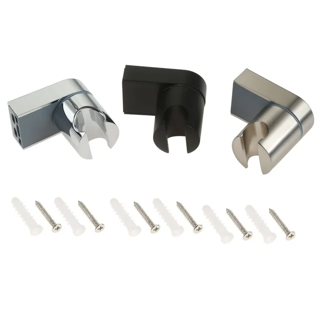 Support mural pommeau douche ABS chromé noir inox brossé…