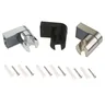 Support mural pommeau douche ABS chromé noir inox brossé… – vue 1