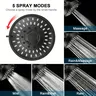 Pommeau douche rond quatre pouces cinq modes ABS noir… – vue 3
