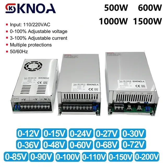 Alimentation réglable 500W 600W 1000W 1500W