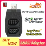 adaptateur SNAC MiSTer FPGA compatible NES manettes double port DE9 USB brancher faible latence boîtier compact noir texturé rétro multijoueur
