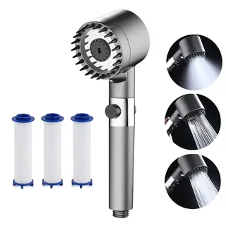 Pulvérisateur de douche à main haute pression avec 3 modes - 360 °…