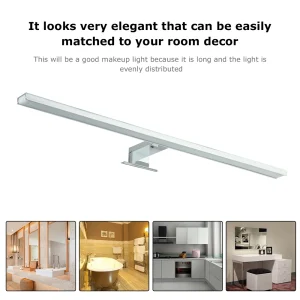 applique murale LED étanche miroir maquillage lampe vanité chromé mince opalin diffuseur inoxydable ABS uniforme éclairage moderne minimaliste applique murale LED étanche miroir maquillage lampe vanité chromé mince opalin diffuseur inoxydable ABS uniforme éclairage moderne minimaliste