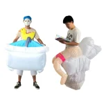 Baignoire gonflable pour adultes, costume de poupée de dessin animé de toilette, costume de performance, parodie, nouveau et unique, costume de performance d&rsquo;événement