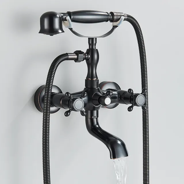 Ensemble de robinets de baignoire-douche rétro Antique… – vue 5