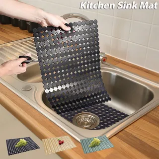 Tapis évier antidérapant adhérence élevée protecteur vaisselle inox…