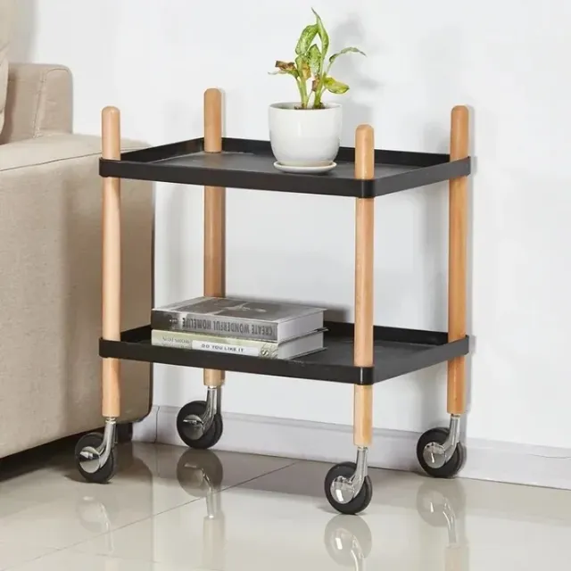 Chariot desserte roulante deux niveaux scandinave… – vue 2