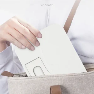 miroir maquillage portable rechargeable usb led éclairage trois couleurs tactile réglable intensité variable pliable compact léger ultrafin minimaliste blanc mat