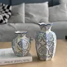 Vase peint à la main en porcelaine bleue et…
