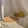 Bois hêtre naturel ovale assiette solide décorative… – vue 2