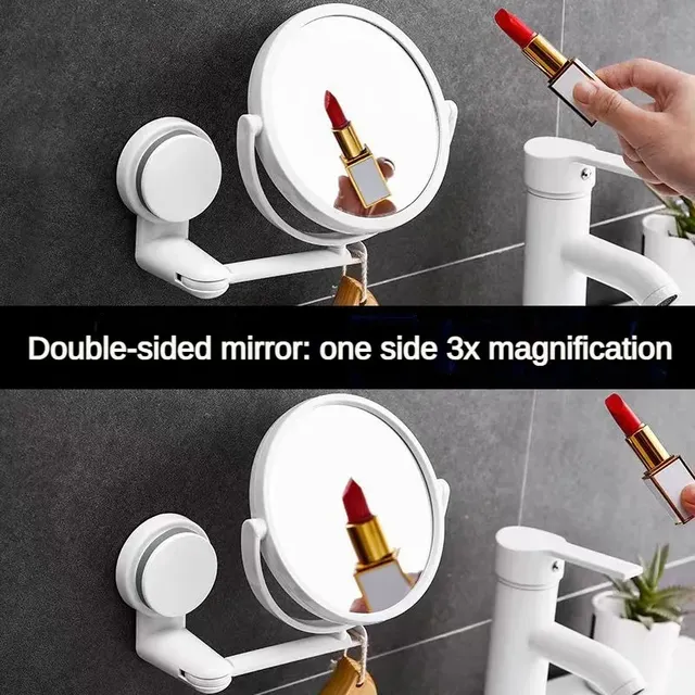 Miroir mural maquillage rond double face grossissant… – vue 3