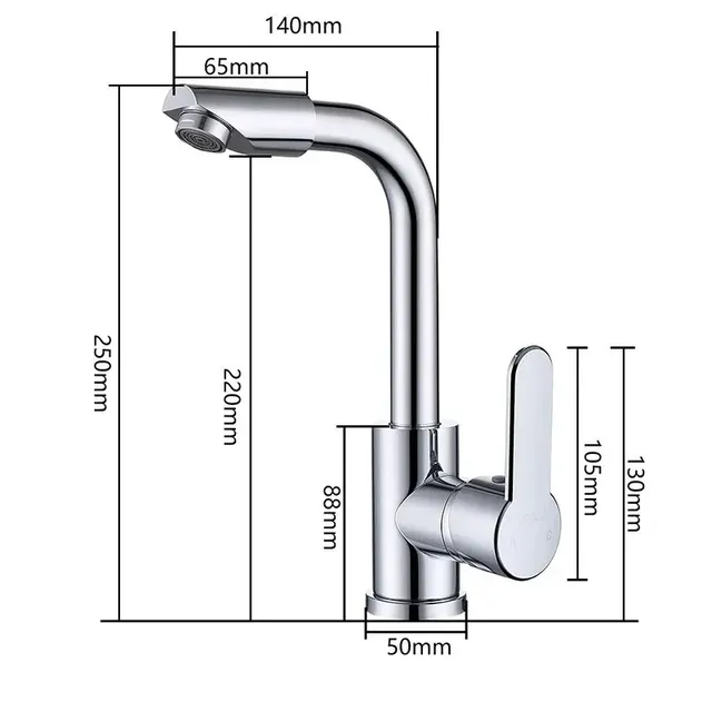 360 ° Robinet de lavabo rotatif cuisine et salle de bains – vue 6