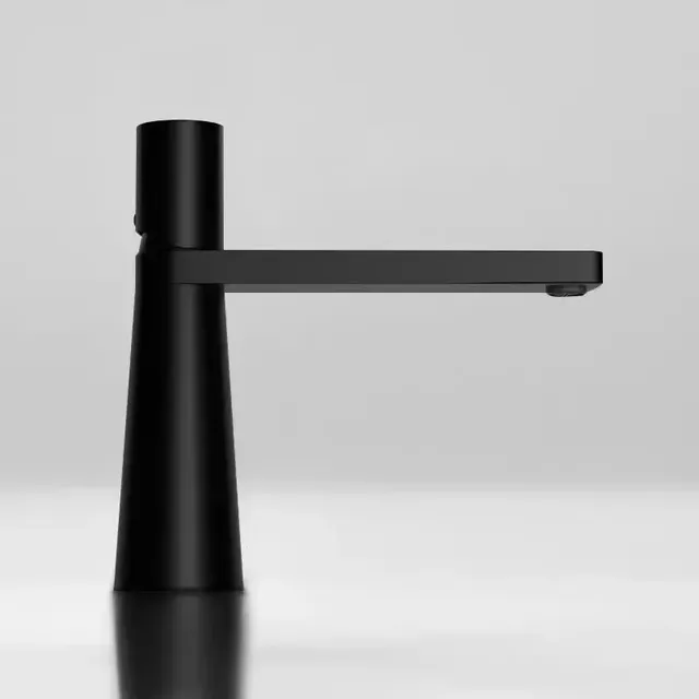 Mitigeur lavabo noir mat contemporain mono levier bec… – vue 5