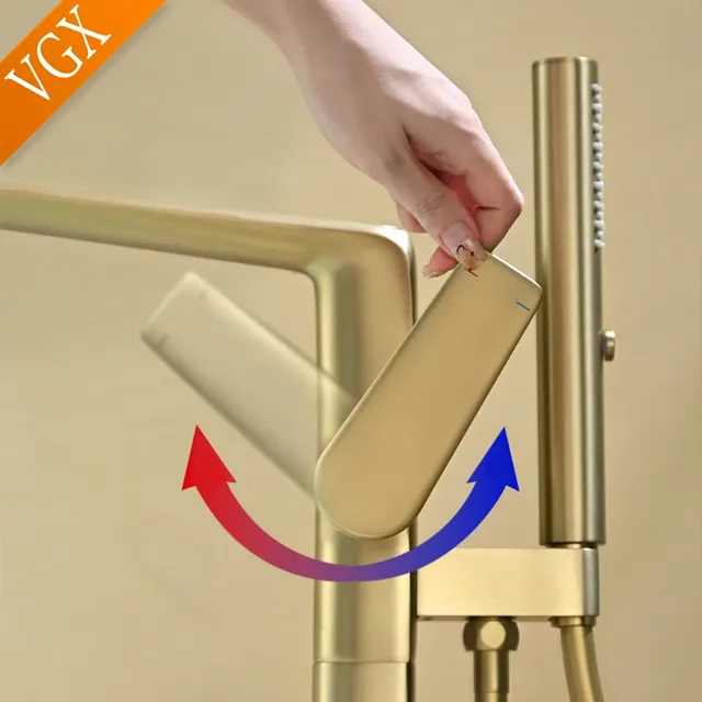 VGX robinet de baignoire autoportant avec douchette – vue 4