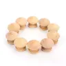 Lot dix boutons meuble bois naturel nonverni rond bombé… – vue 3