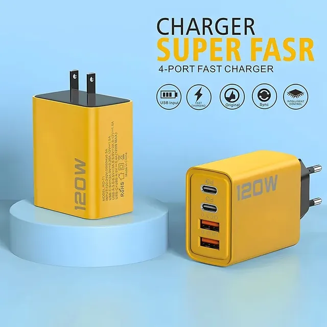 4 ports USB C PD chargeur 120W chargeur rapide… – vue 4