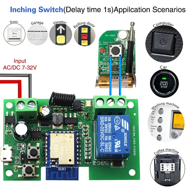 Commutateur intelligent 1CH Module de relais AC DC 7-32V… – vue 4