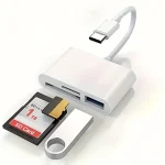 Adaptateur 3 en 1 type-c, Tf, Cf, Sd, lecteur de carte mémoire Compatible avec iPhone iPad Mac MacBook ordinateur portable Android, PC et Acc